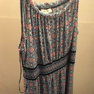 Maxi Sleeveless Pattern Max Studio Floral Print Dress - Summer